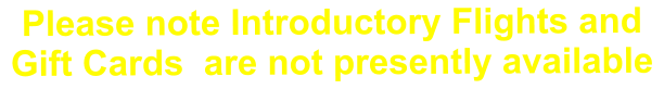 Please note Introductory Flights and Gift Cards  are not presently available